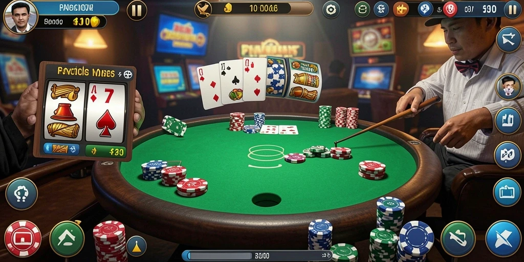 Screenshot menampilkan antarmuka utama dengan pilihan mode permainan.